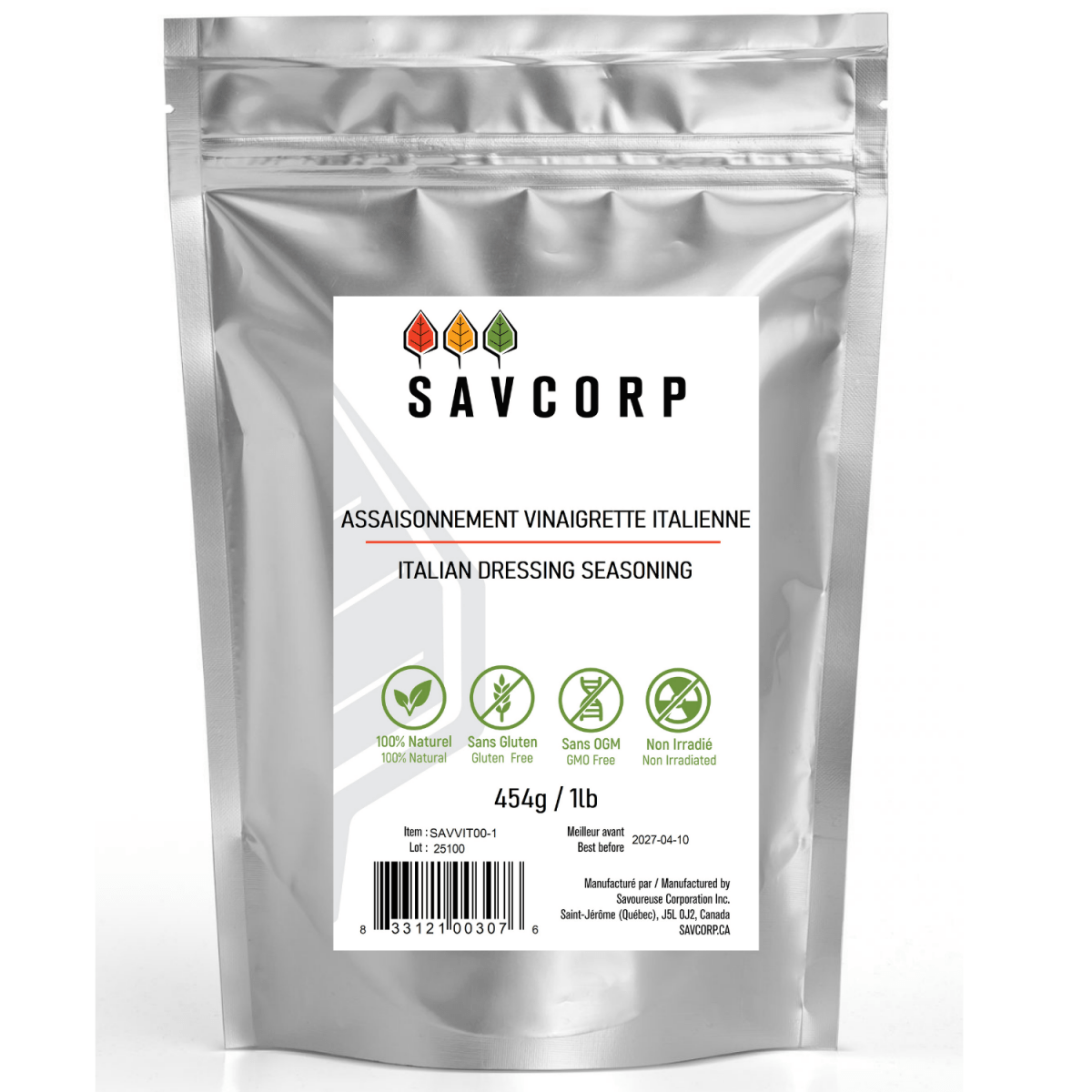 Assaisonnement à Salade Italienne - Savcorp - Herbes et Épices