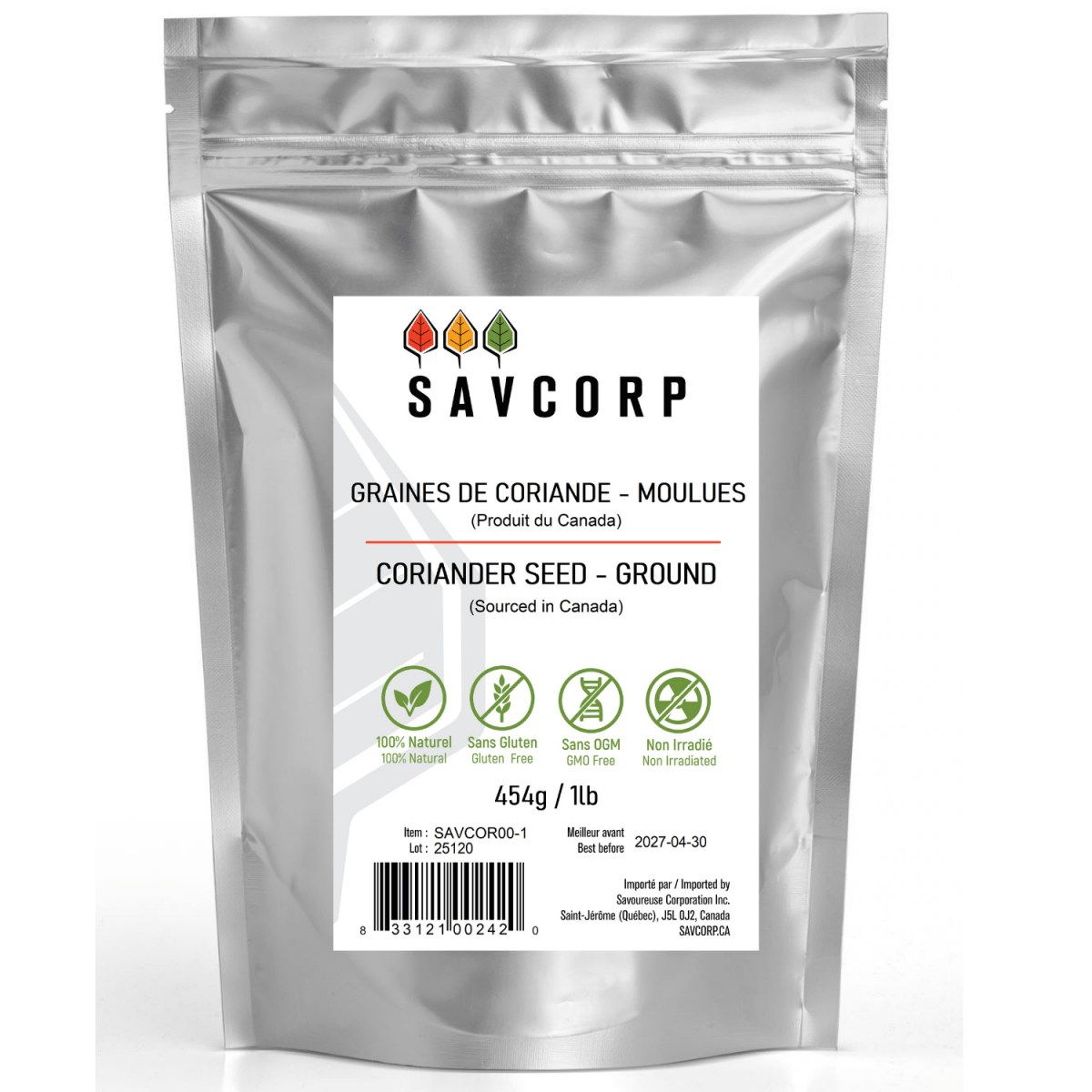 Coriandre moulue - Savcorp - Herbes et Épices