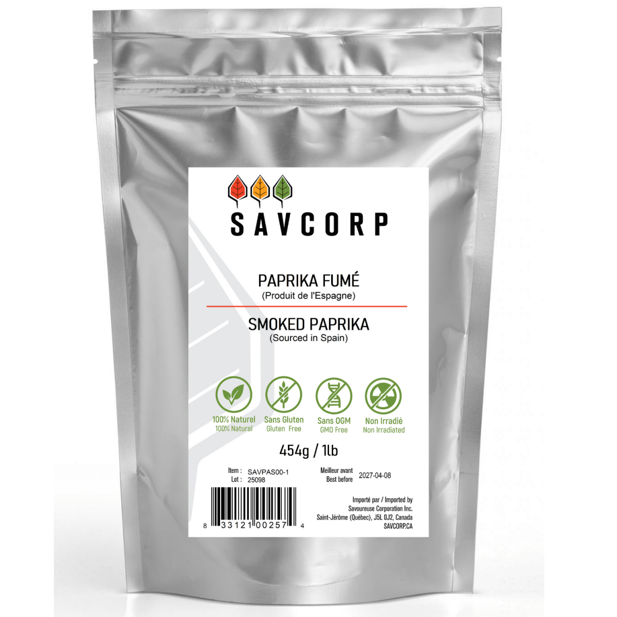 Paprika Fumé - Savcorp - Herbes et Épices