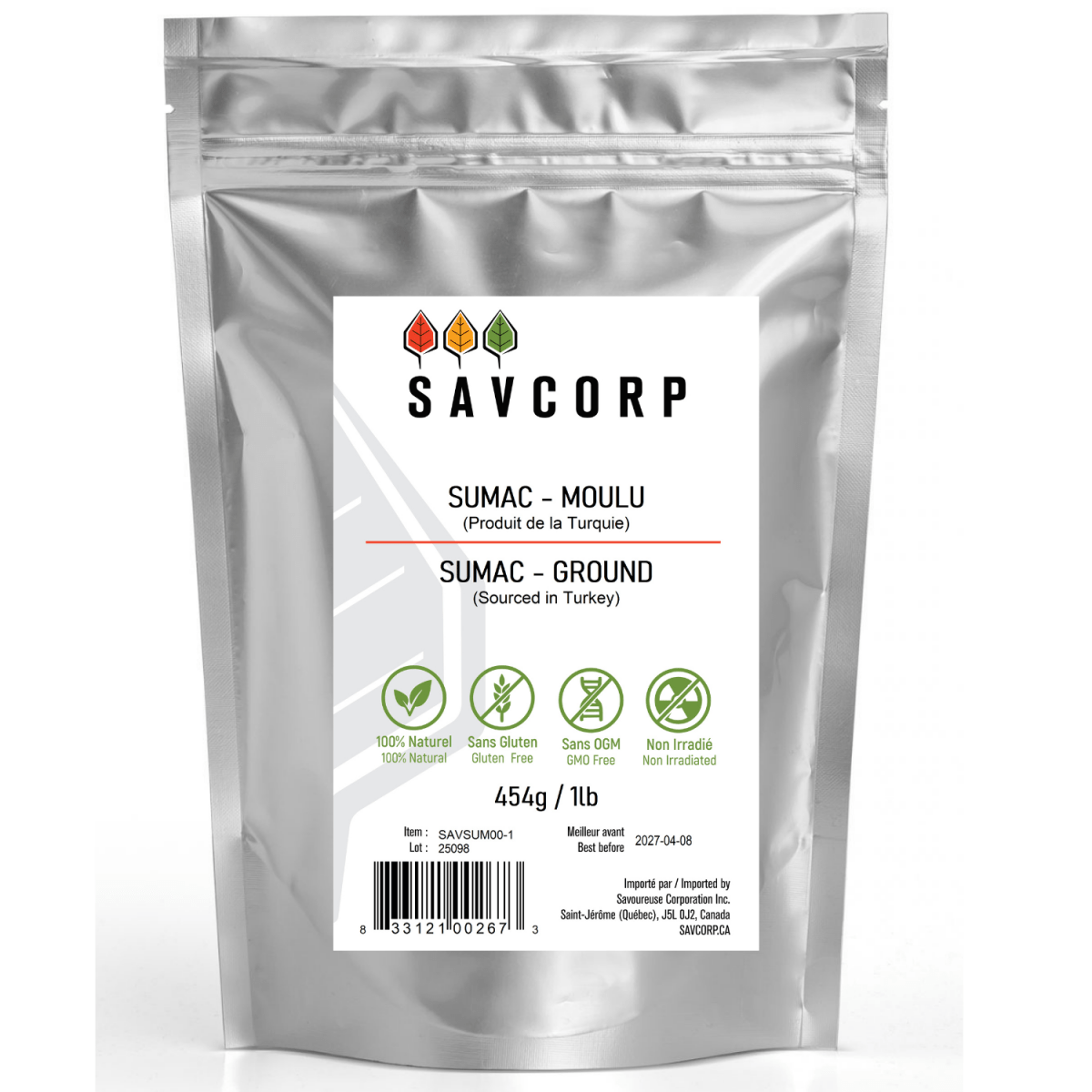 Sumac moulu - Savcorp - Herbes et Épices