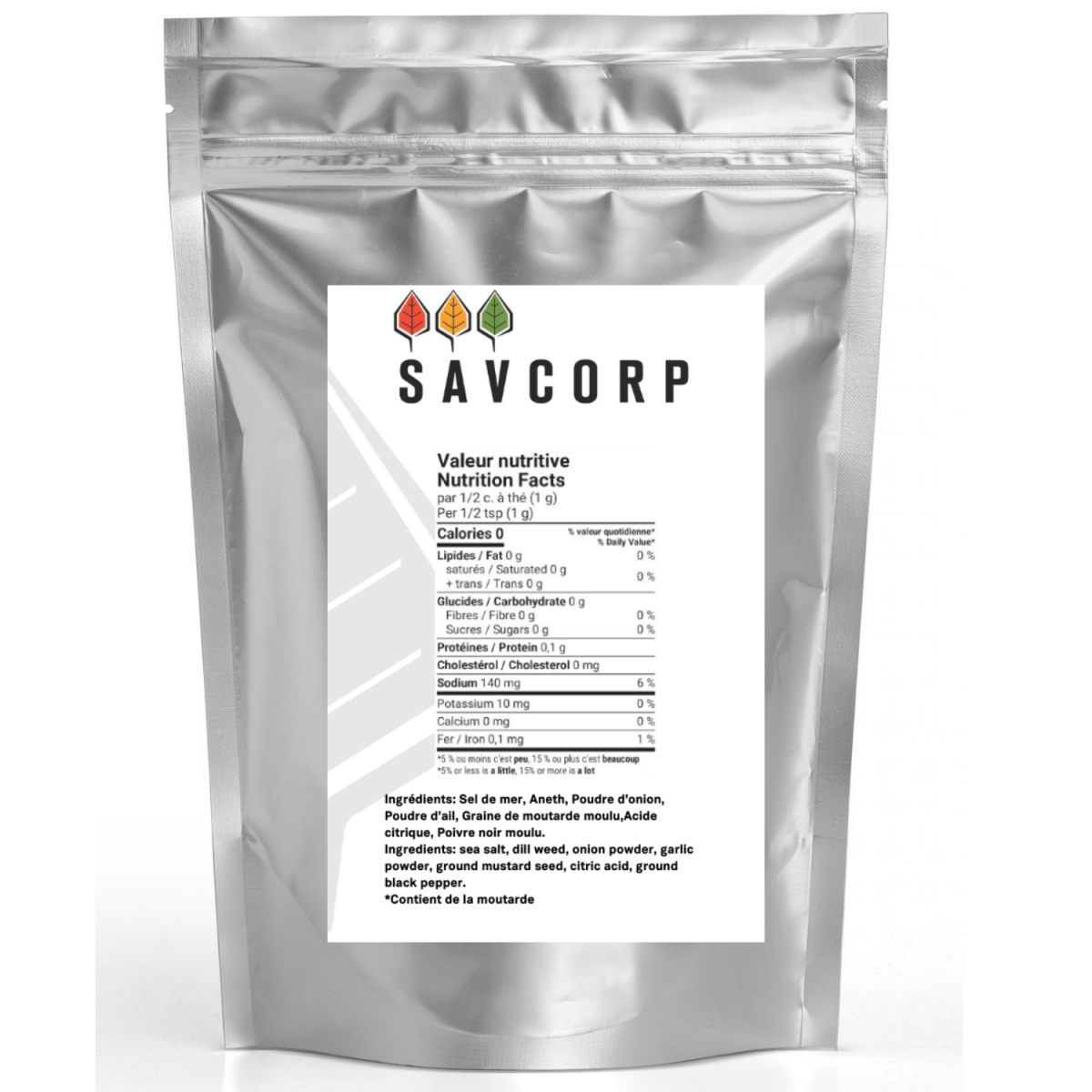 Assaisonnement Cornichon à l'Aneth - Savcorp - Herbes et Épices