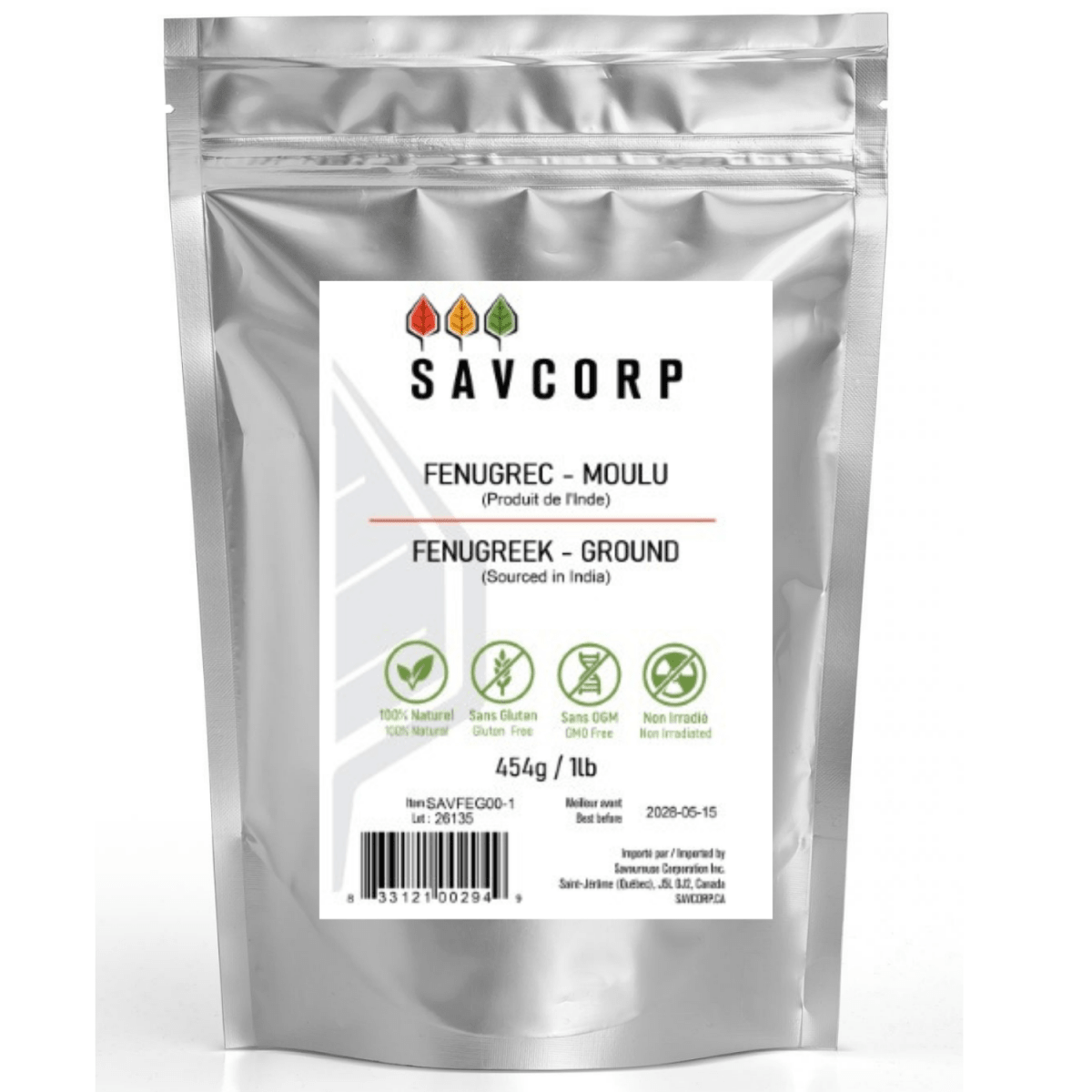 Fenugrec - Moulu - Savcorp - Herbes et Épices