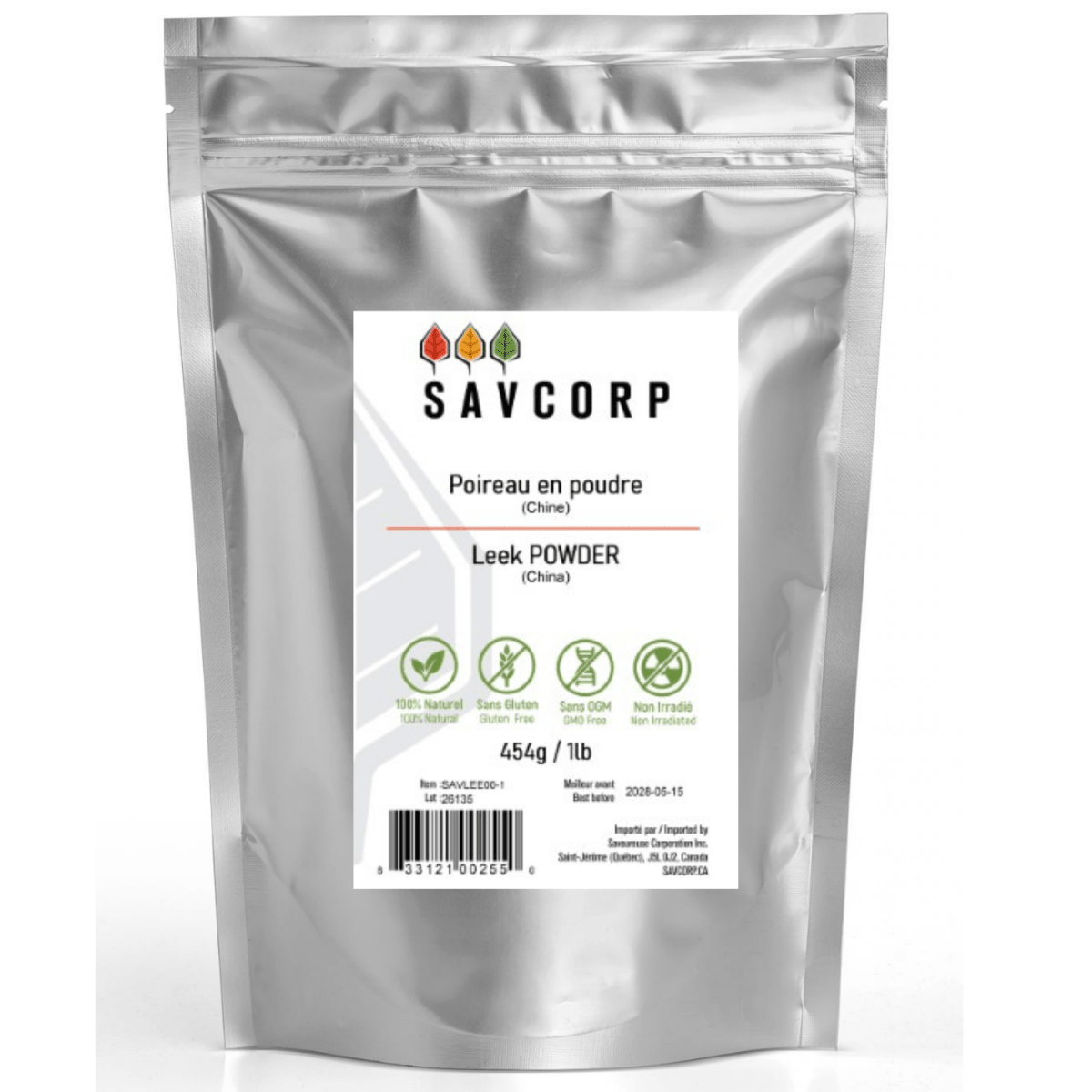 Poireau séché - Moulu - Savcorp - Herbes et Épices