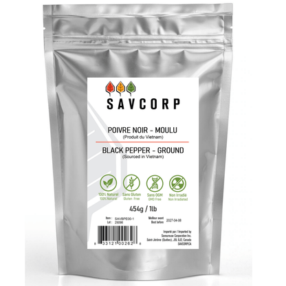 Poivre noir moulu - Savcorp - Herbes et Épices