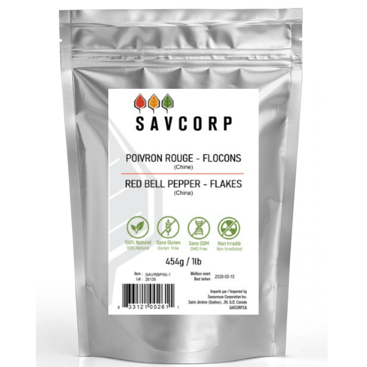 Poivron rouge - floncons - Savcorp - Herbes et Épices