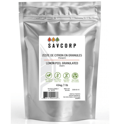 Zeste de citron en granules - Savcorp - Herbes et Épices